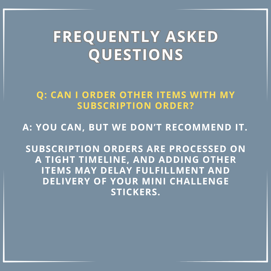 The 52 Book Club Mini Challenge Sticker Subscription - February Mini Challenge