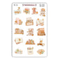 Fall Coffee and Books Café Sticker Sheet