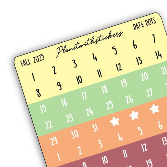 Date Dots - Fall 2025 Colours