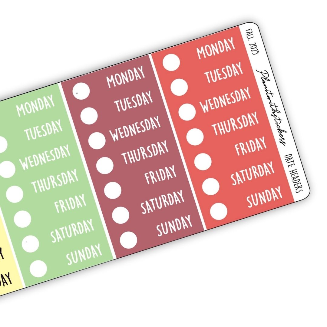 Date Cover Stickers – Fall 2025 Collection