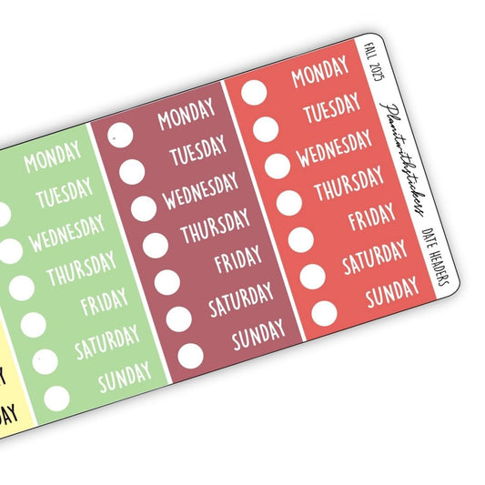 Date Cover Stickers – Fall 2025 Collection