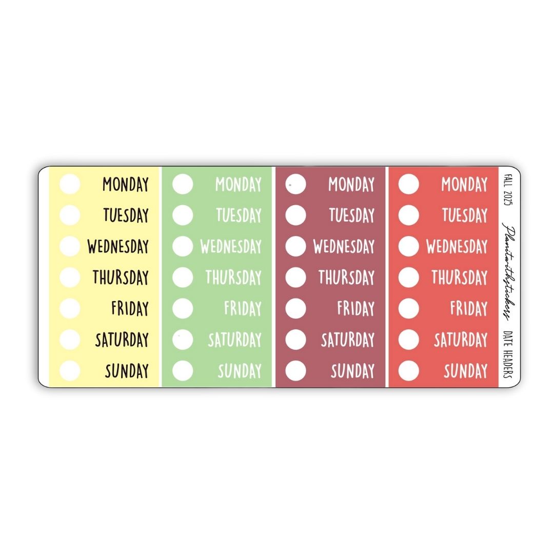 Date Cover Stickers – Fall 2025 Collection