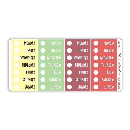 Date Cover Stickers – Fall 2025 Collection