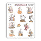 Fall Cozy Bookish Goose Sticker Sheet