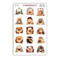 Fall Cozy Reading Bears Deco Stickers