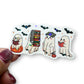 Fall Ghostie Book Pals Holographic Diecut Sticker