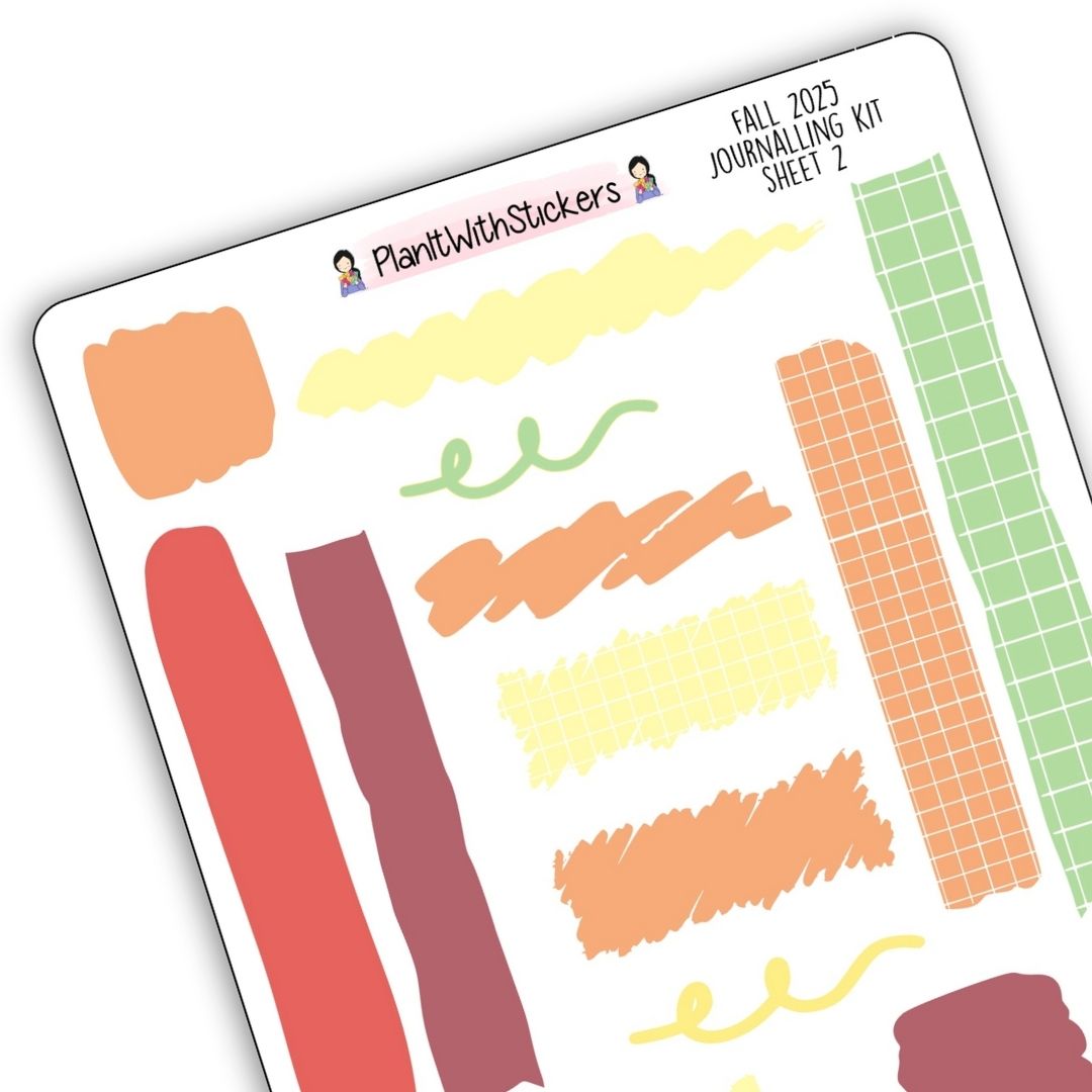 Bullet Journaling Kit - Fall 2025 Colours (2 sheets)