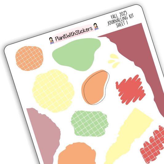 Bullet Journaling Kit - Fall 2025 Colours (2 sheets)
