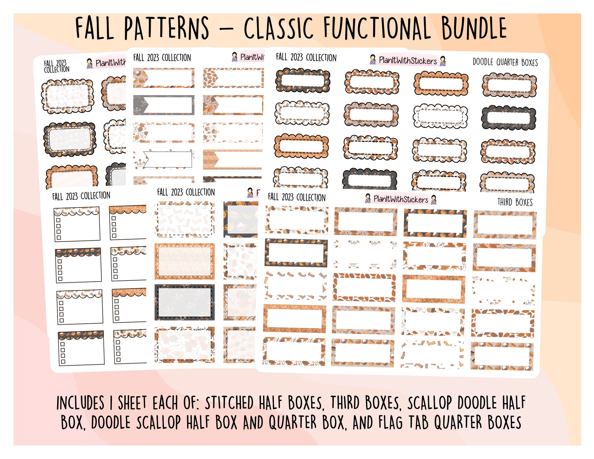 BUNDLE - Classic Functionals - Fall 2023 Colour Palette - 6 sheets