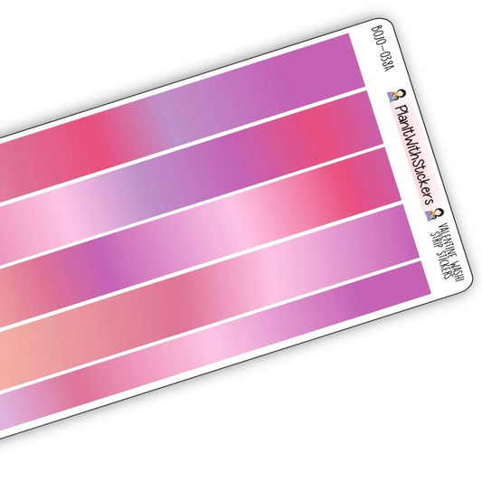 Valentine Long Washi Strips (February Colours)