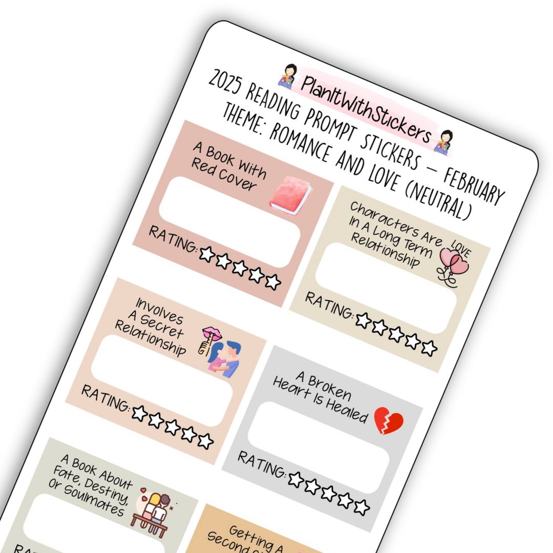 Feb 2025 - Romance and Love - Mini Prompts Reading Challenge (Rainbow or Neutral)