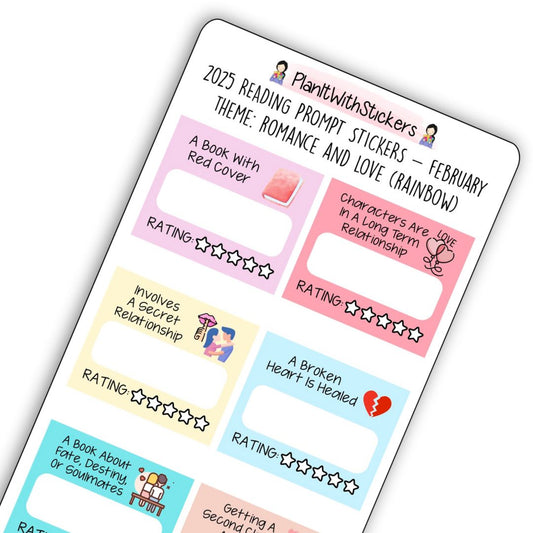 Feb 2025 - Romance and Love - Mini Prompts Reading Challenge (Rainbow or Neutral)
