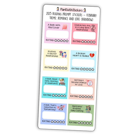 Feb 2025 - Romance and Love - Mini Prompts Reading Challenge (Rainbow or Neutral)