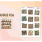 Floral Large Bookshelves Deco Sticker Sheet