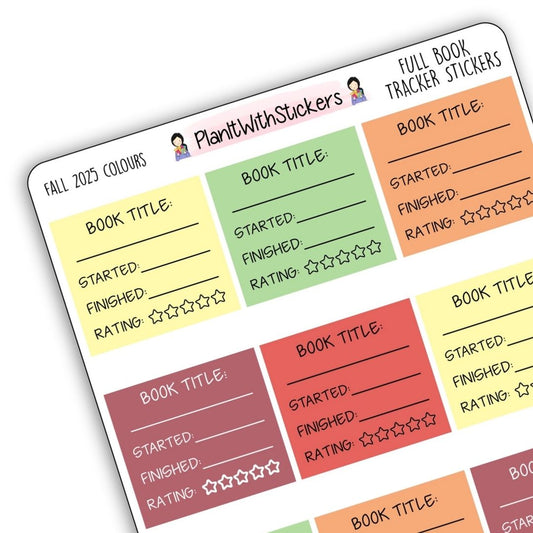 Full Book Reading Tracker - Fall Bookish Collection