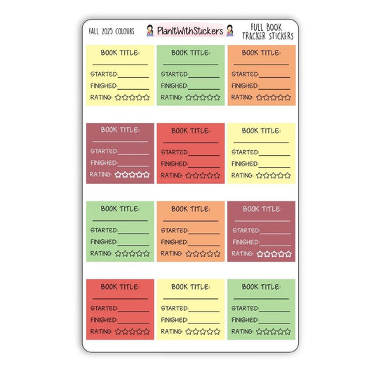 Full Book Reading Tracker - Fall Bookish Collection