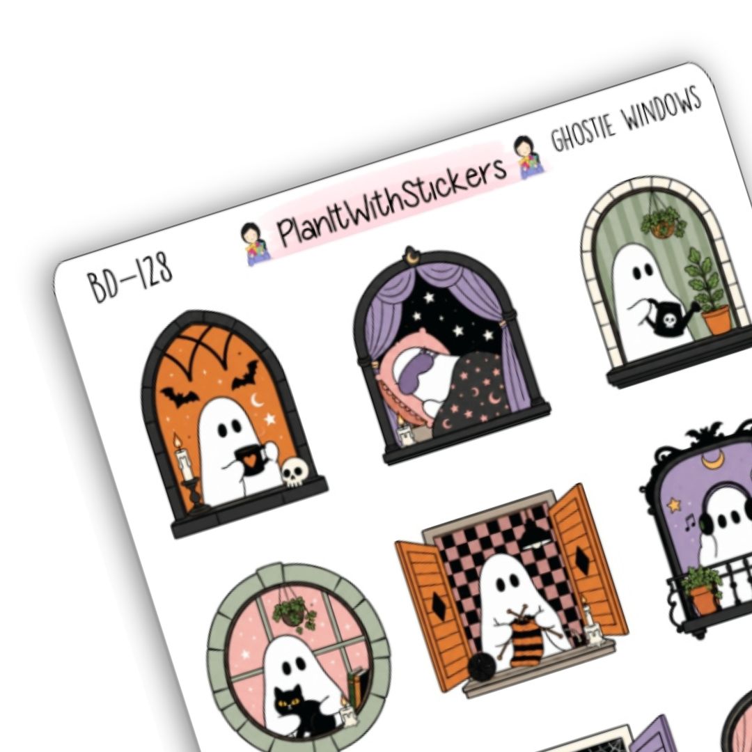 Ghostie Windows Deco Sticker Sheet