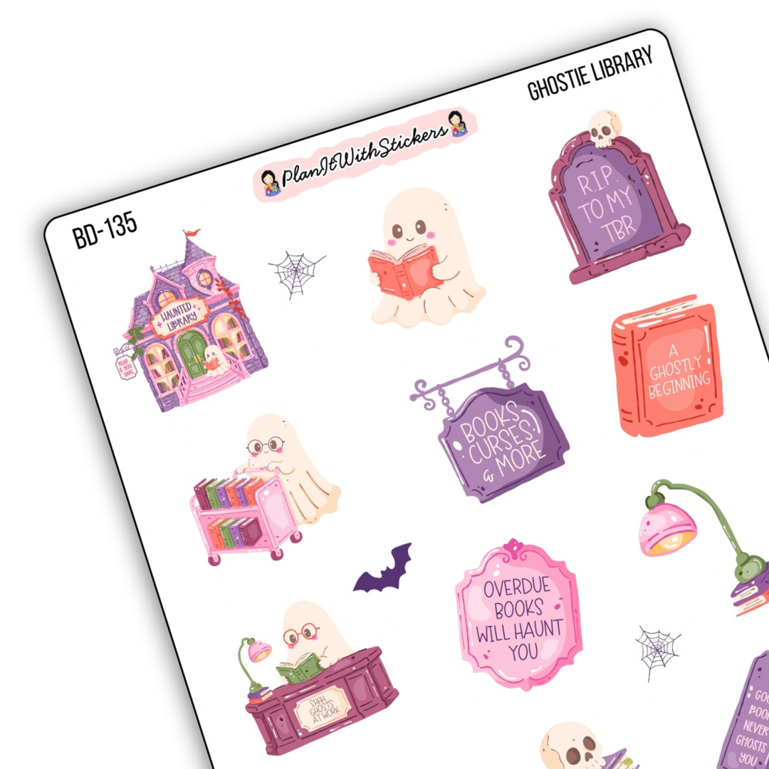 Ghostie Library Deco Stickers