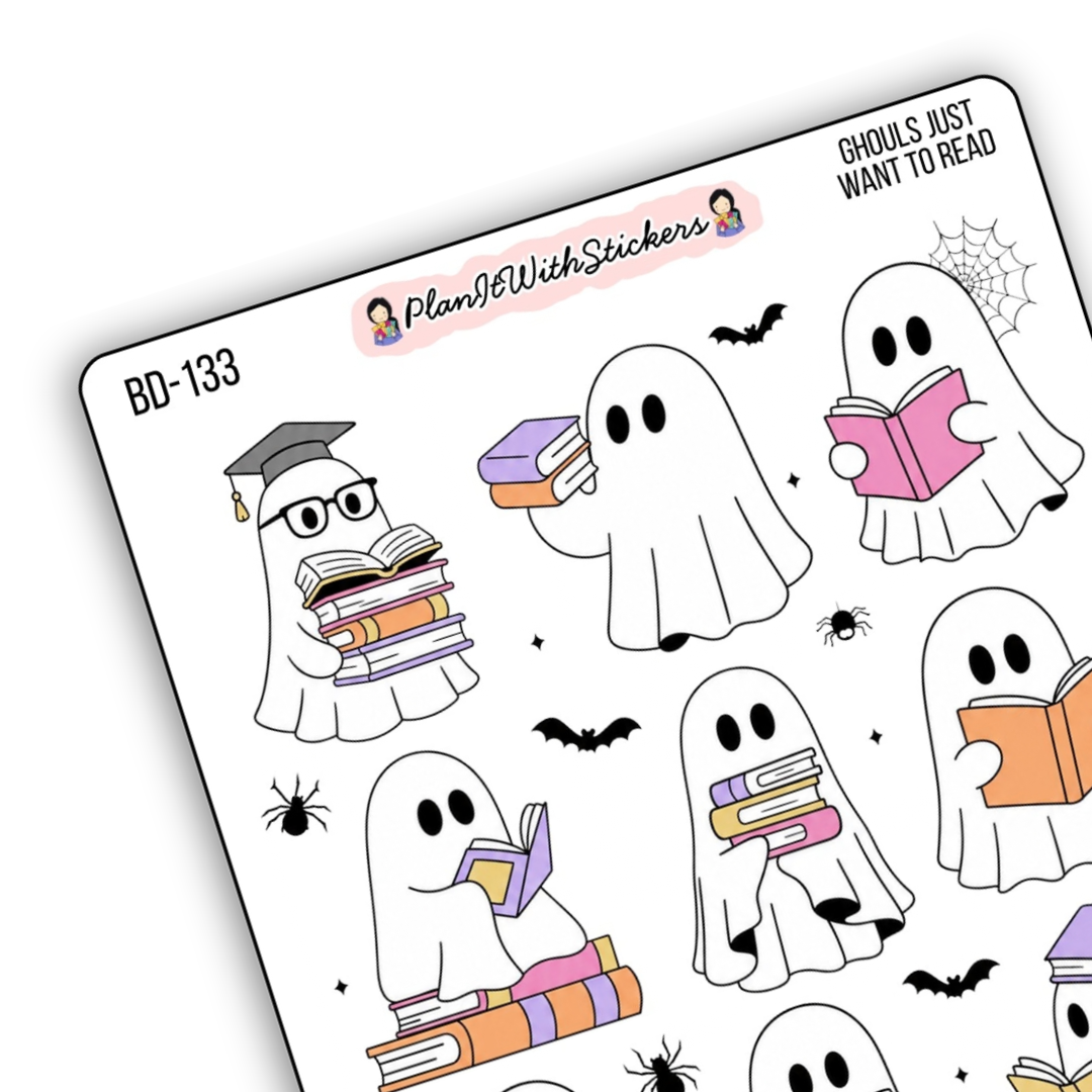 Ghouls Just Want To Read Sticker Sheet