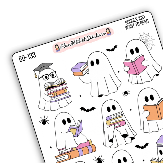 Ghouls Just Want To Read Sticker Sheet