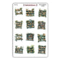 Green Plants Bookshelves Book Journal Deco Stickers