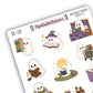 Halloween Bookish Ghosts Sticker Sheet V1