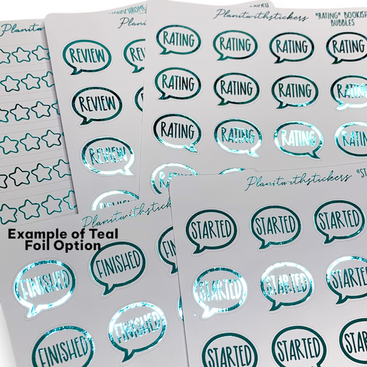 Book Journal Starter Stickers - Foiled - À La Carte (Part 2)