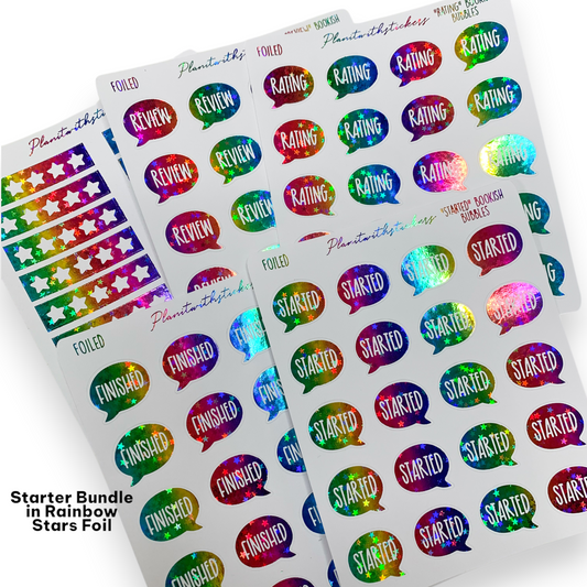 Book Journal Starter Stickers - Full Foiled -  À La Carte (Part 2)