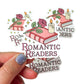 "Romantic Readers" Reading Bookish Vinyl Diecut Sticker