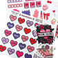 Bookish Hearts Reading Review Sticker - Mixed