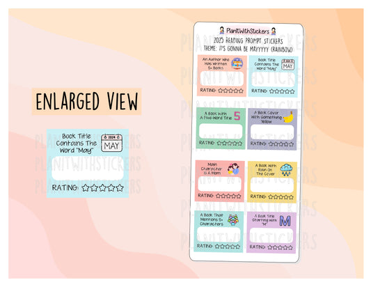 2025 - It's Gonna Be Mayyyyy, Mini Prompts Reading Adventures/Reading Challenge [2 Colour Options]