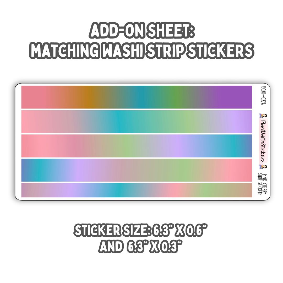 Reading Recap Journaling Stickers – Pink Cherry (January)