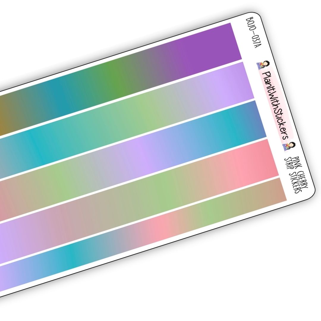 Pink Cherry Long Washi Strips (January Colours)