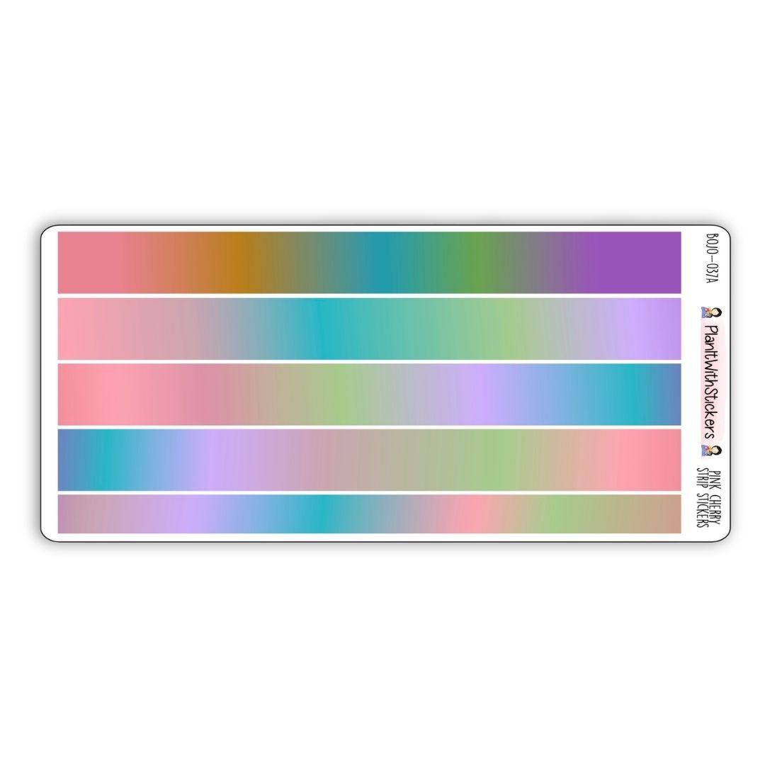 Pink Cherry Long Washi Strips (January Colours)