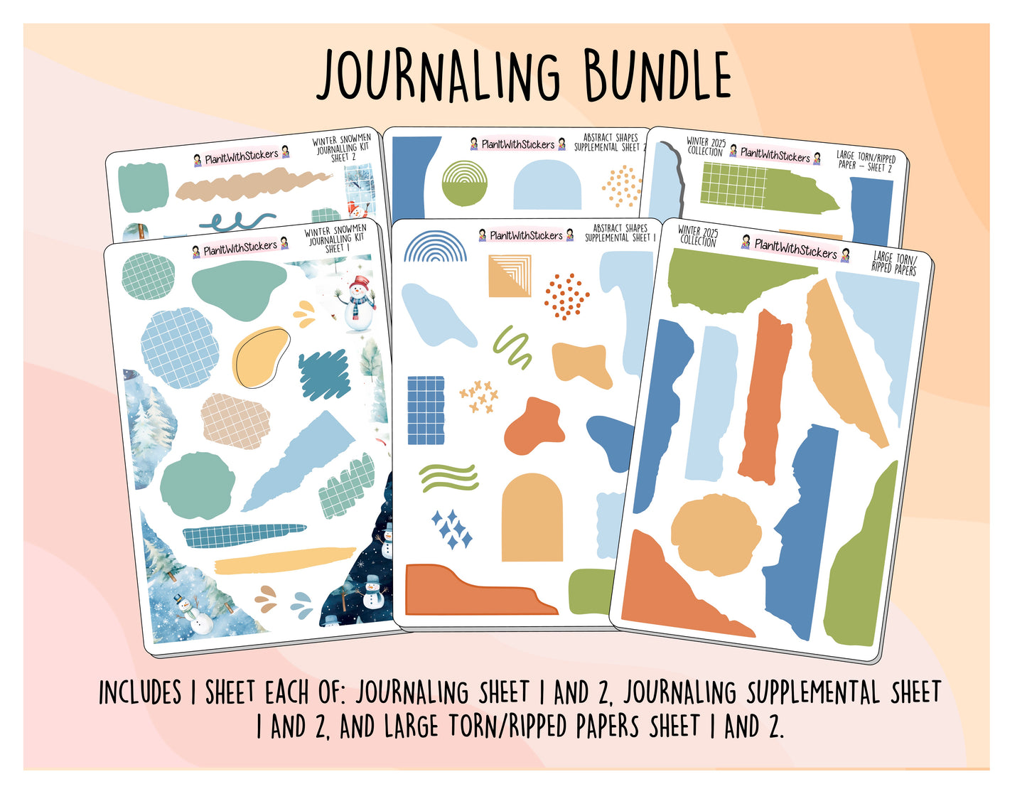 The Journaling Bundle - Winter 24/25 Colours - 6 Sheet Bundle