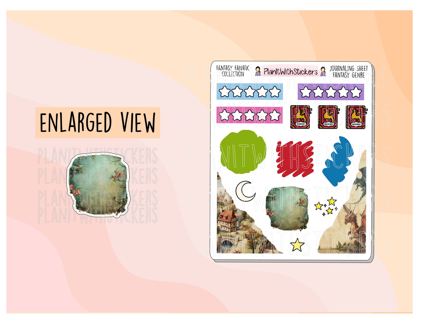 Fantasy Fanatics Journaling Sticker Sheet