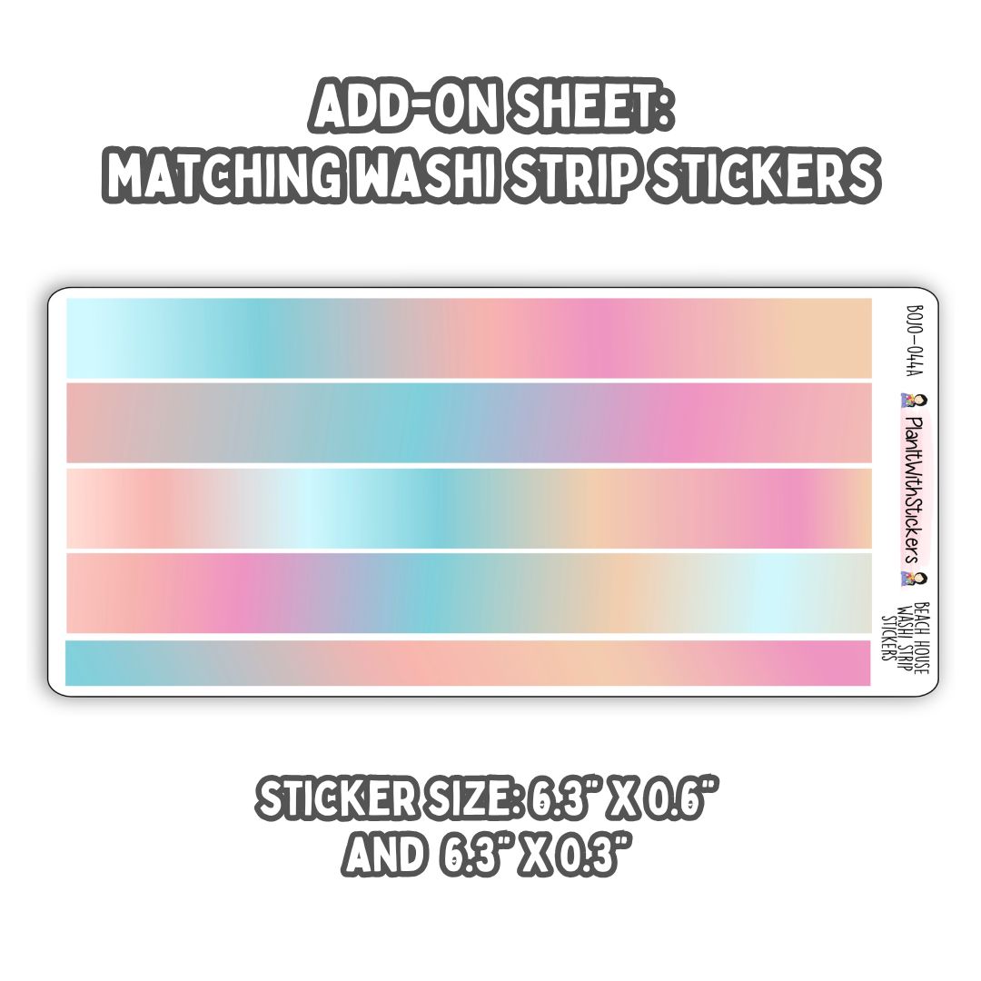 Reading Recap Journaling Stickers – Summer Beach House (July)