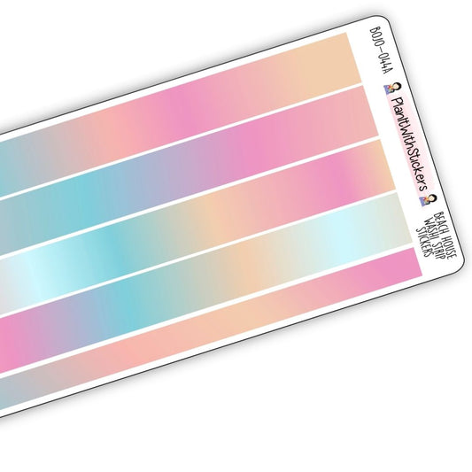 Summer Beach House Long Washi Strips (July Colours)