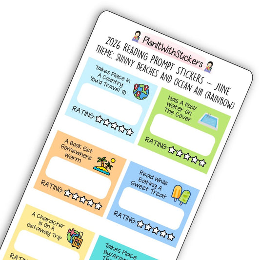 June 2026 - Sunny Beaches & Ocean Air - Mini Prompts Reading Challenge (Rainbow or Neutral)