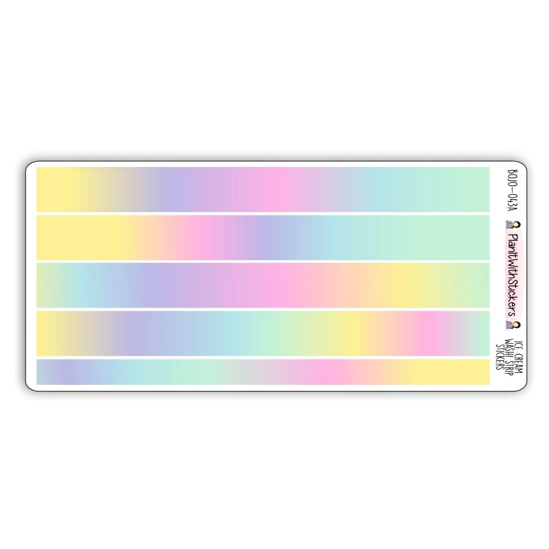 Tastes Like Ice Cream Long Washi Strips (June Colours)