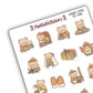 Kawaii Cottage Fall Bear Stickers