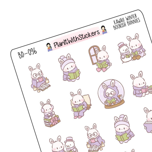 Kawaii Winter Bookish Bunnies