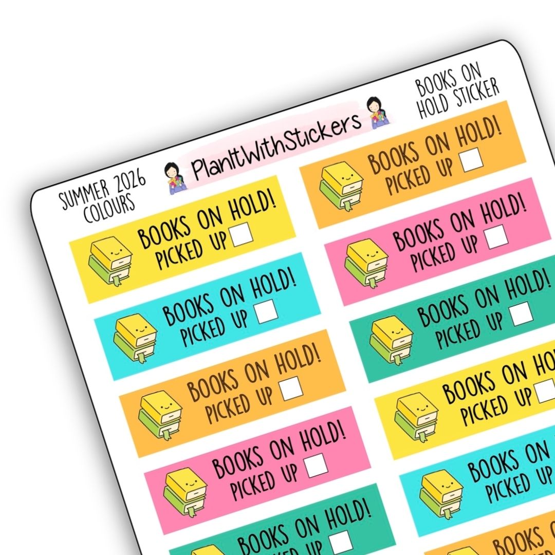Library Books On Hold Stickers – Summer 2025 Collection