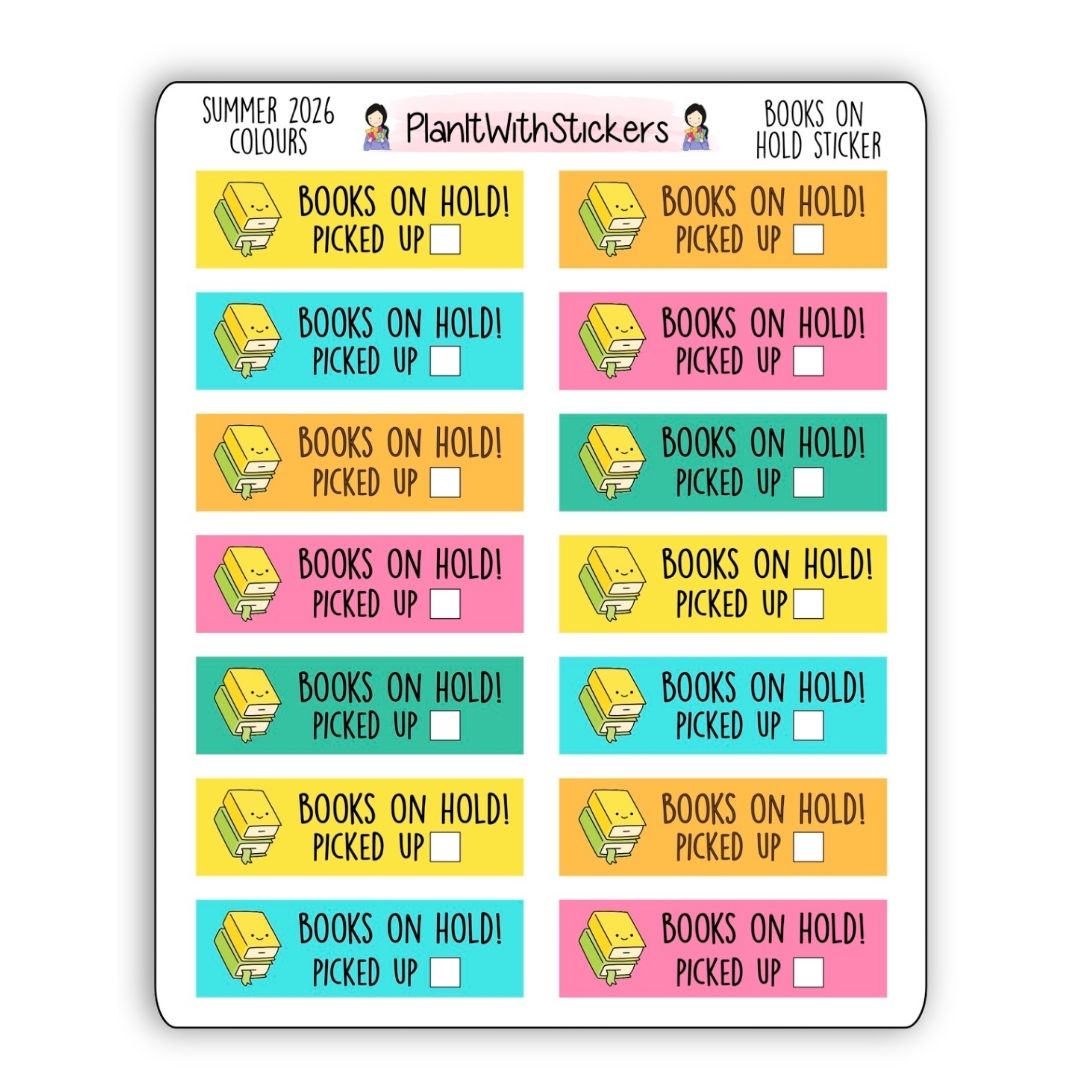 Library Books On Hold Stickers – Summer 2025 Collection