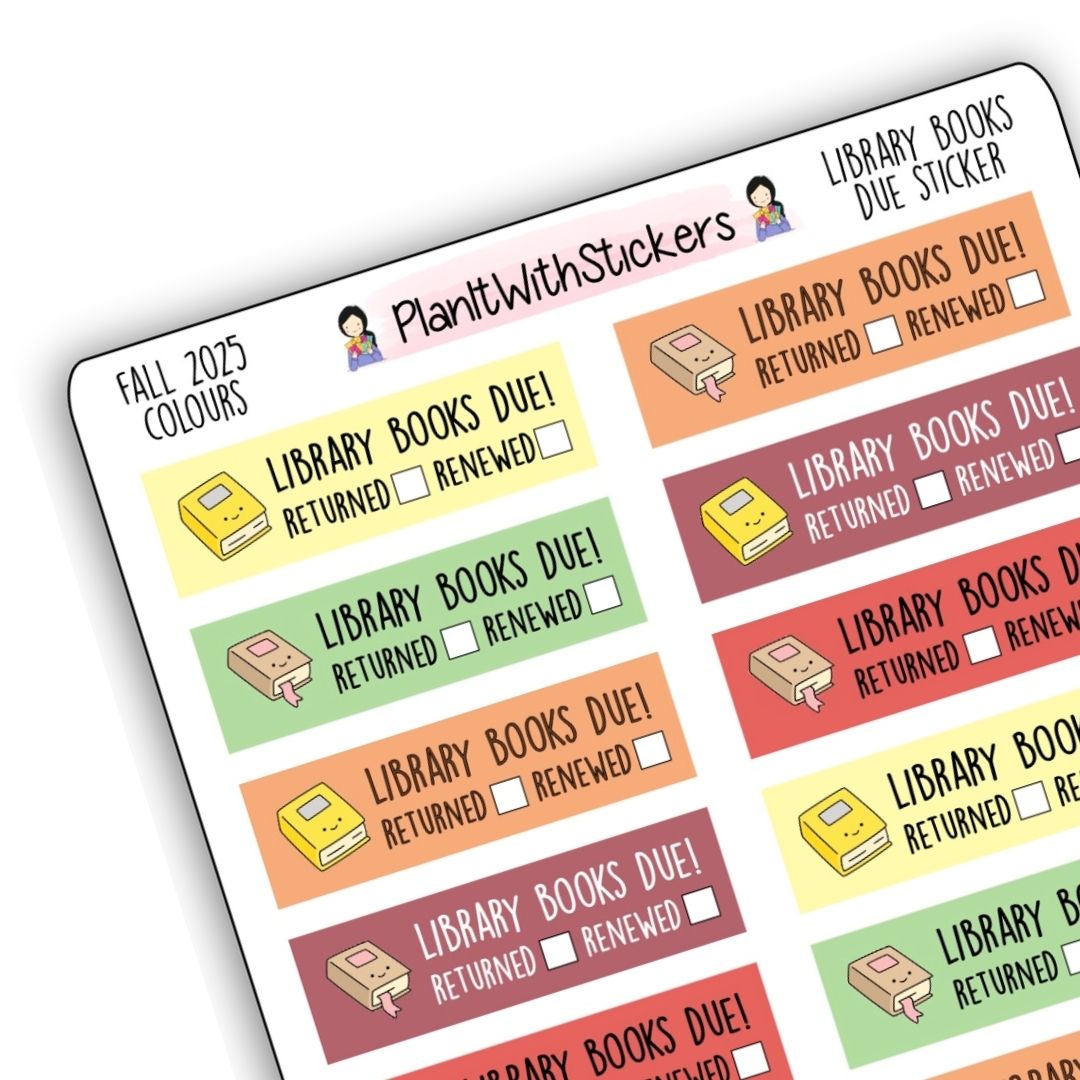 Library Due Date Stickers – Fall 2025 Bookish Collection ...