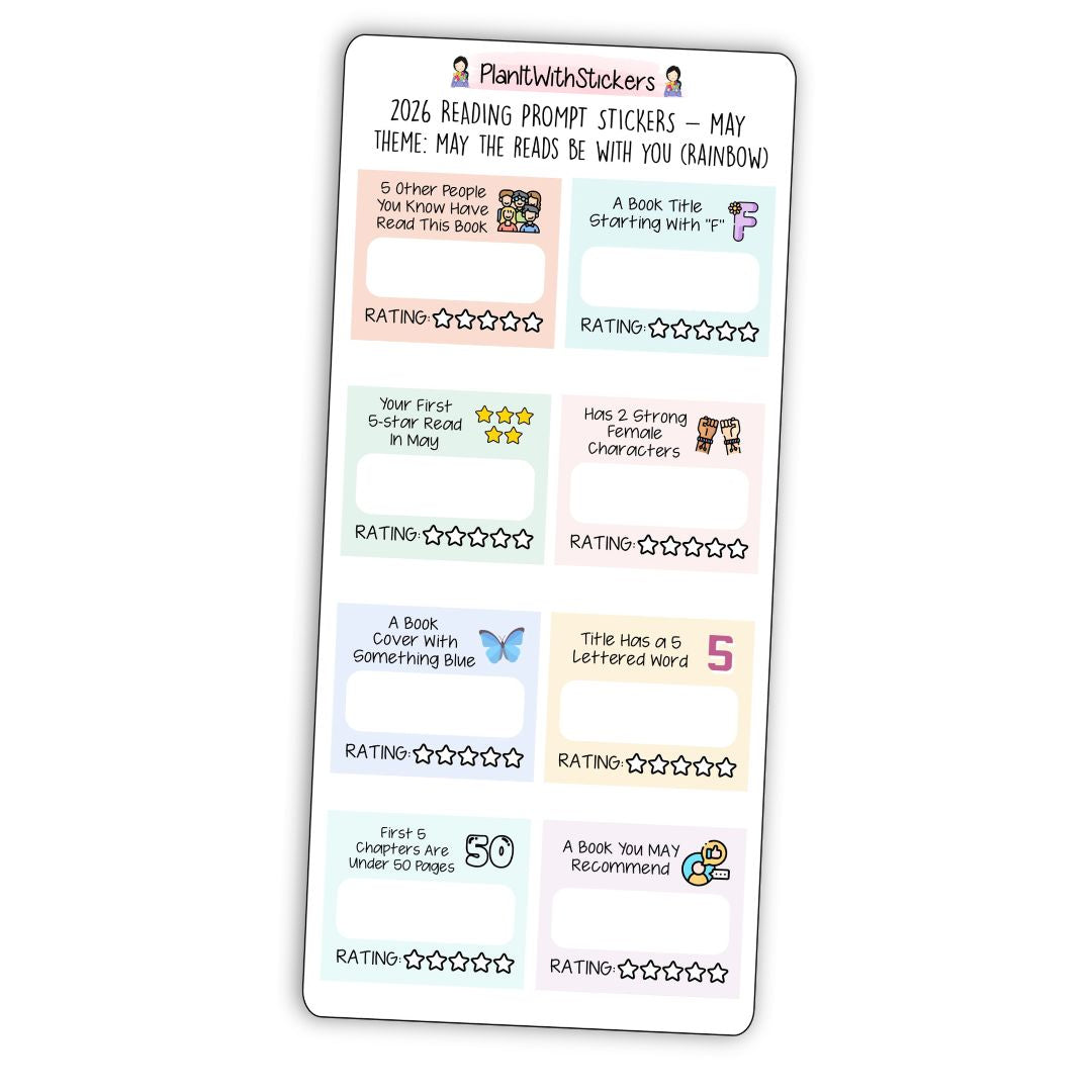 May 2026 - May The Reads Be With You - Mini Prompts Reading Challenge (Rainbow or Neutral)