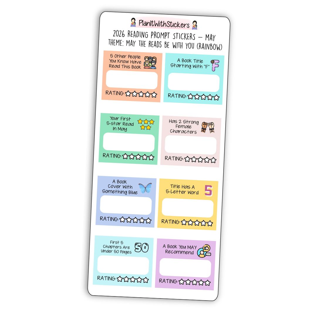 May 2026 - May The Reads Be With You - Mini Prompts Reading Challenge (Rainbow or Neutral)