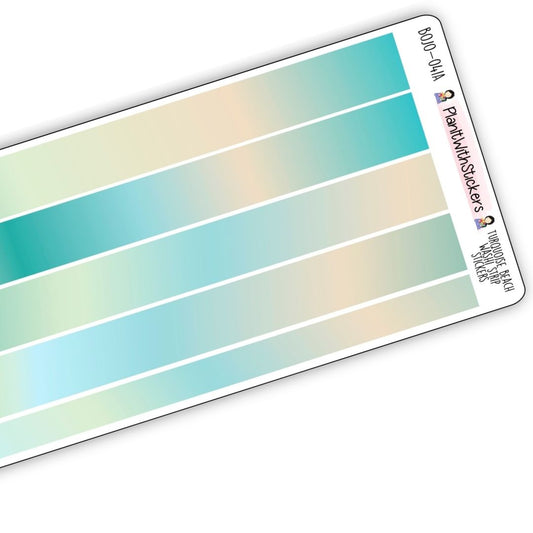 Turquoise Beach Long Washi Strips (May Colours)