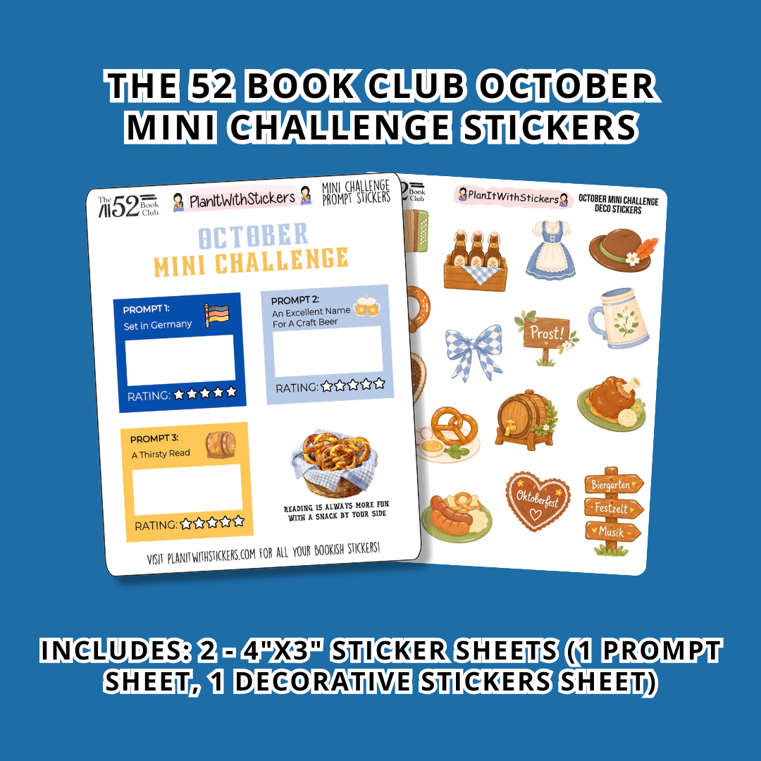 The 52 Book Club Mini Challenge Sticker Set - October 2026 (One Time Purchase)