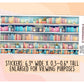 Pastel Pottery Bookshelves Washi Strips - Long Strips